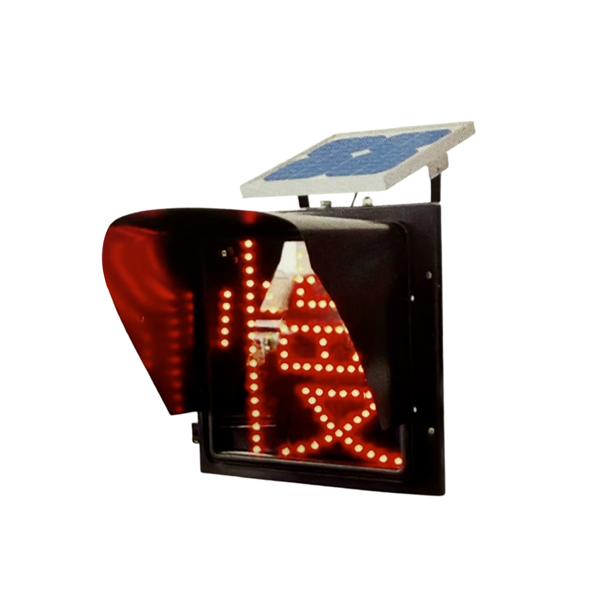 400 mm Solar Yellow Flash / Red SLOW Warning Light, view 1